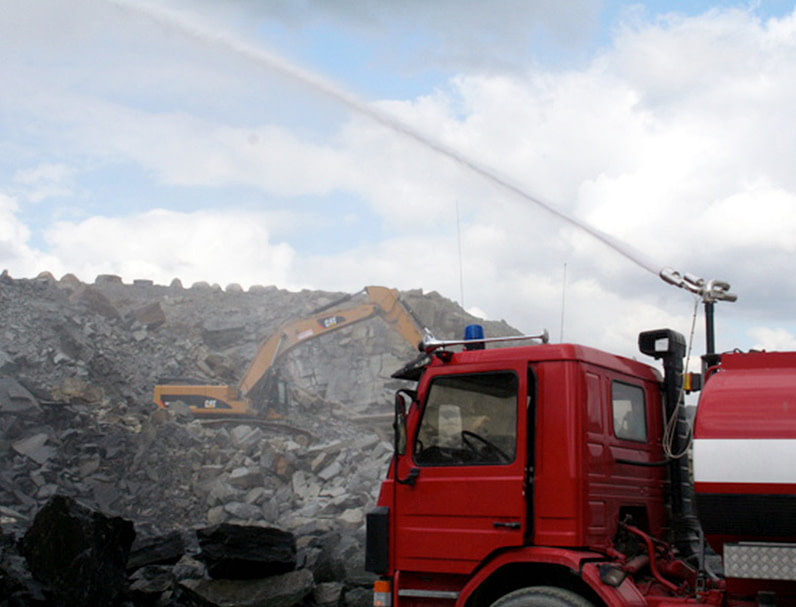 Unifire mining and dust control water cannons and remote controlled monitors in stainless steel 316L